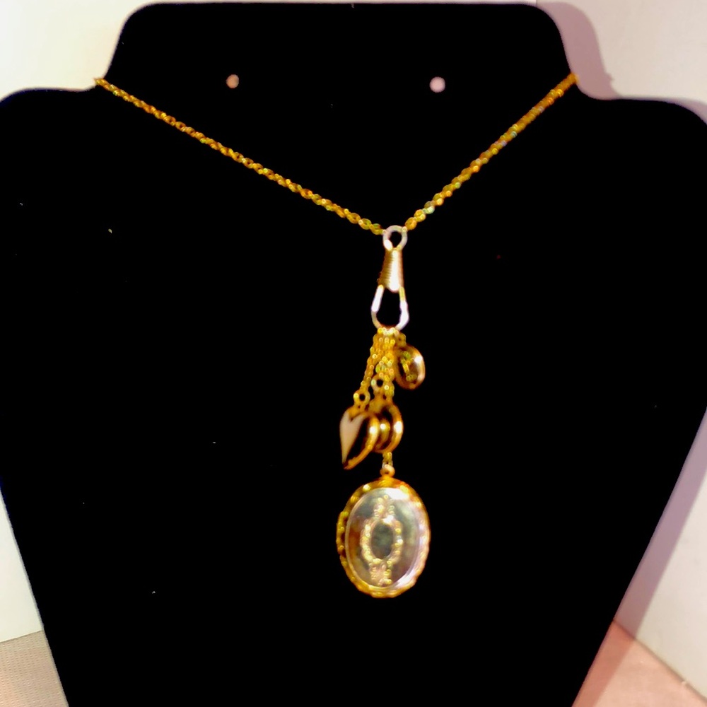 1928 Locket/Charm “26 Goldtone necklace